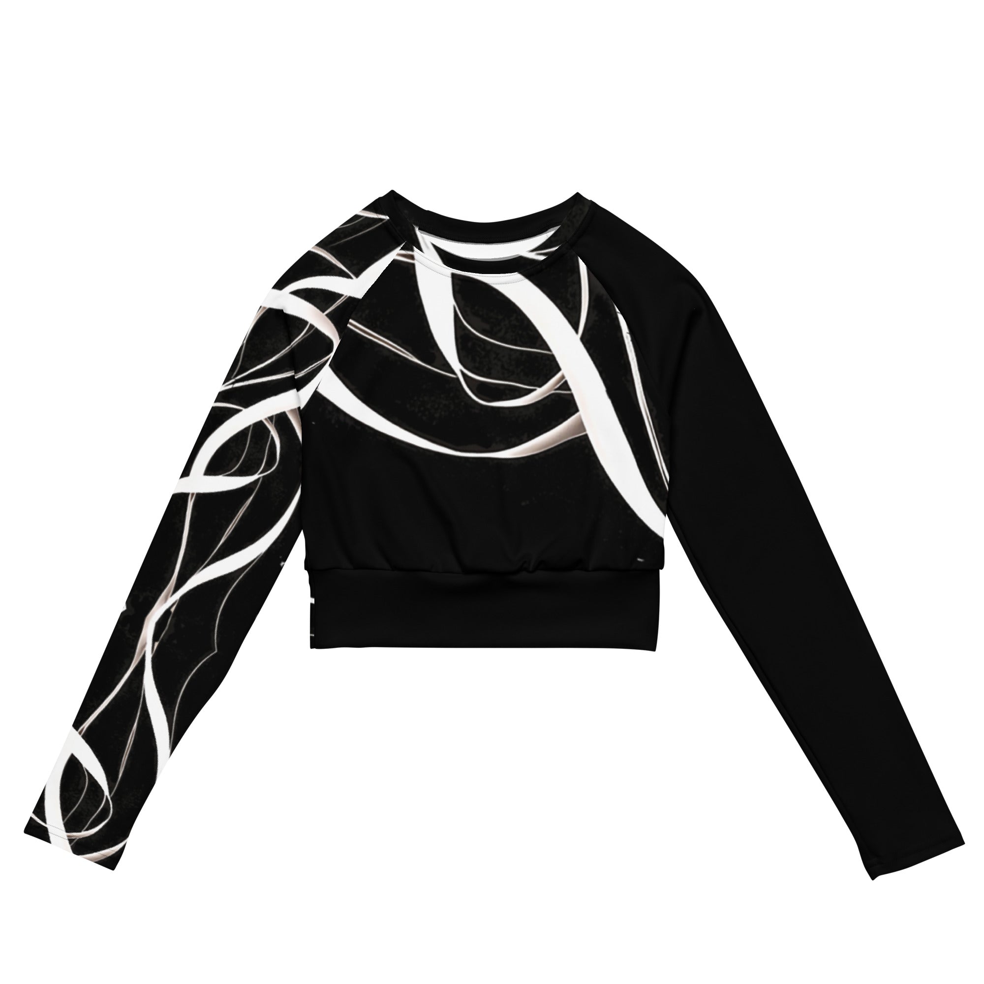 Dance crop top. Long-sleeved activewear and streetwear. Women's yoga or fitness top. La Danza by WickedYo
